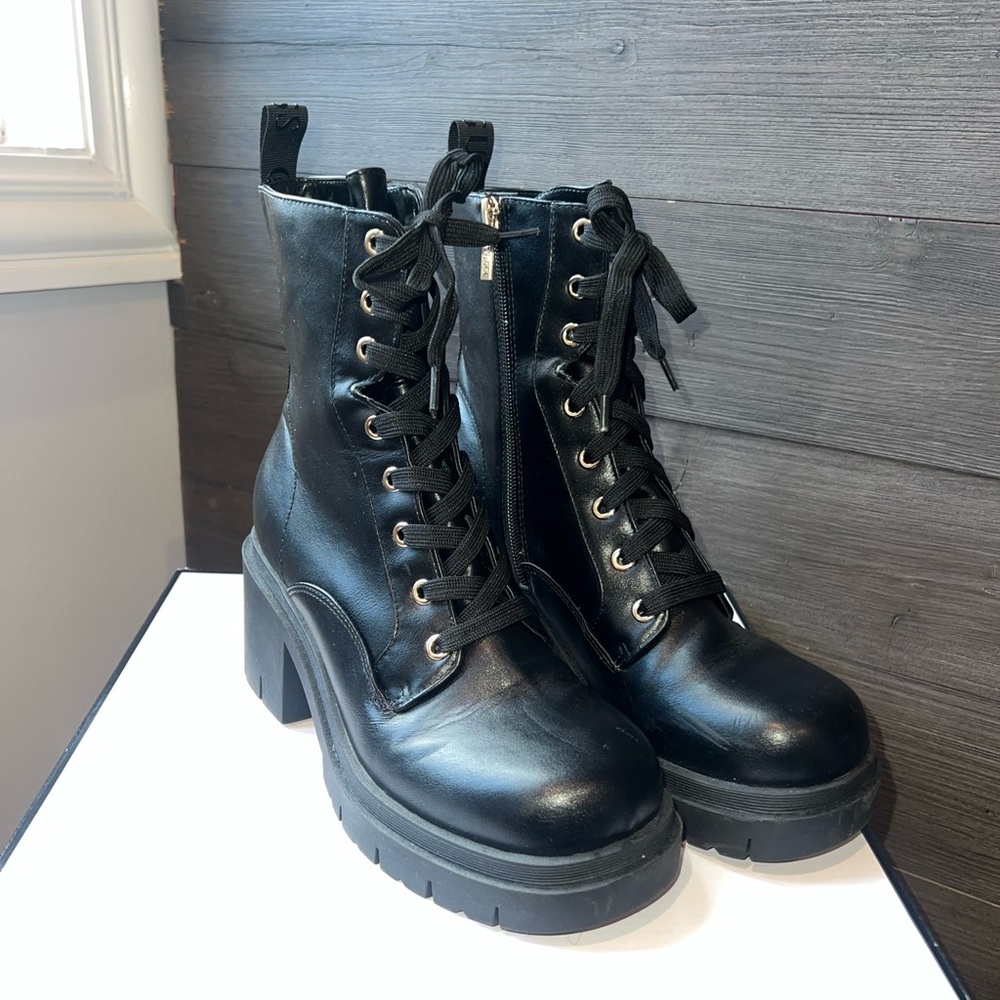 Guess Black Combat Boots